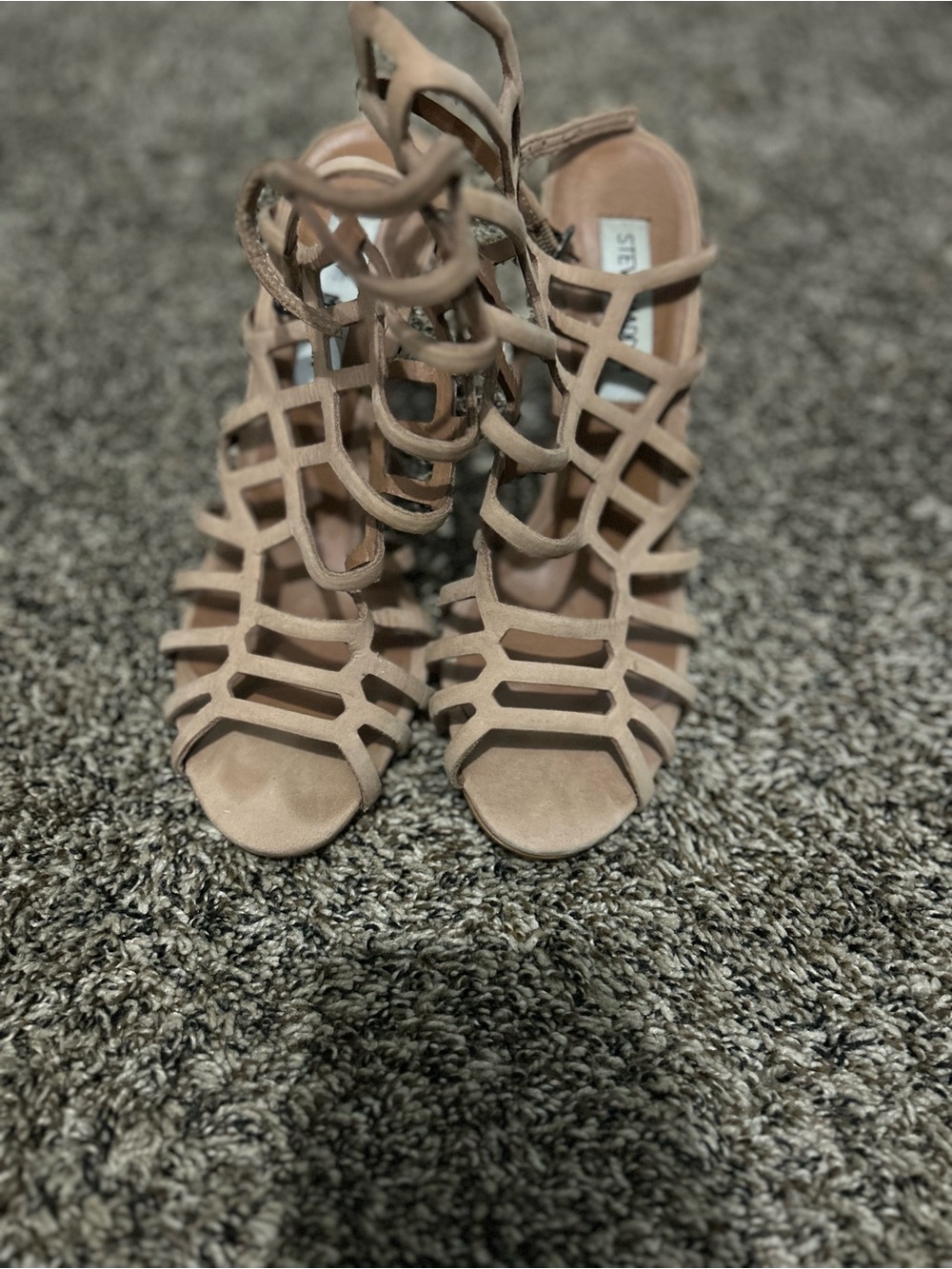 Steve Madden Blush Strappy Cage Heels